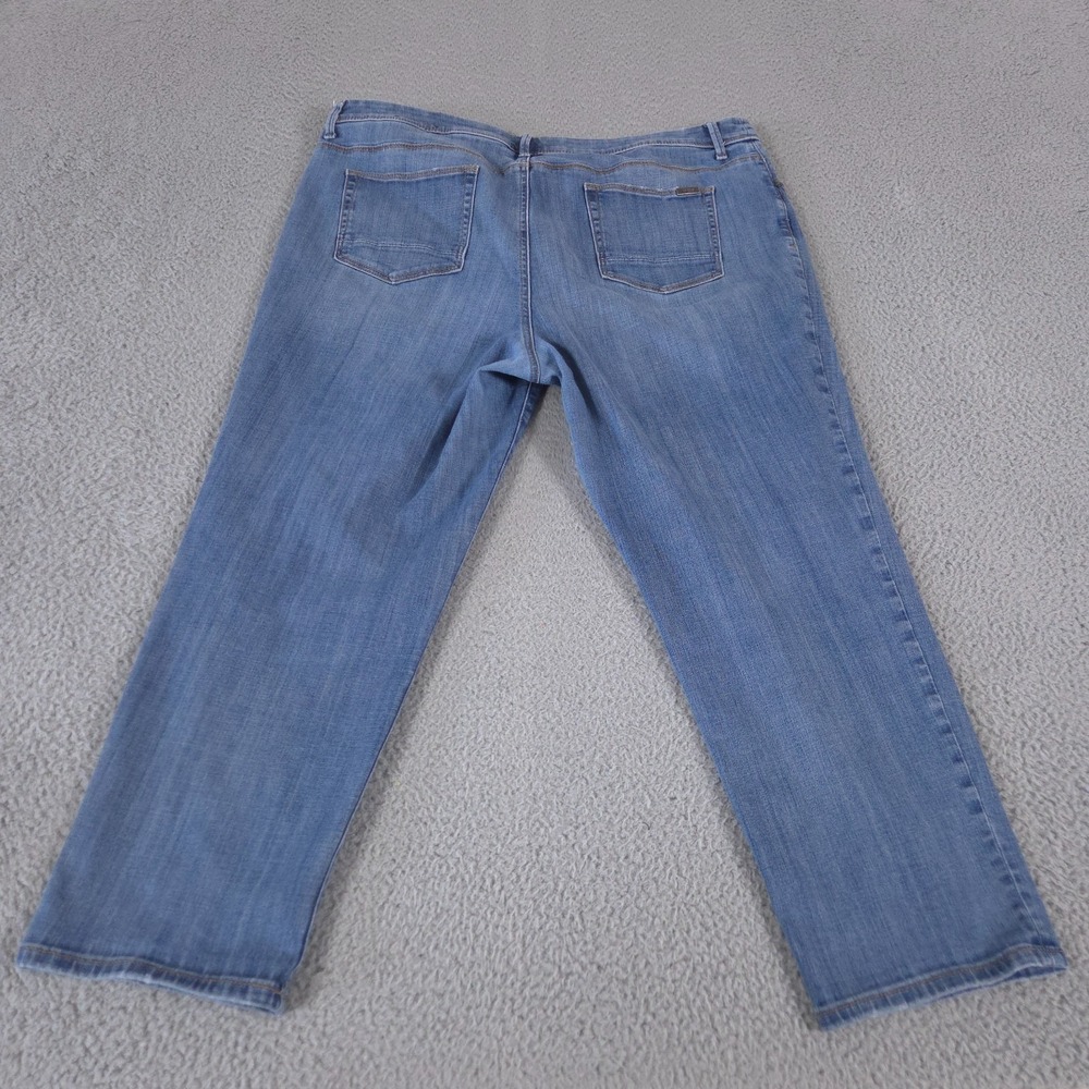 Chicos Jeans Womens 3R Blue So Slimming Girlfriend Crop Medium Wash Denim US 14R - Picture 11 of 12